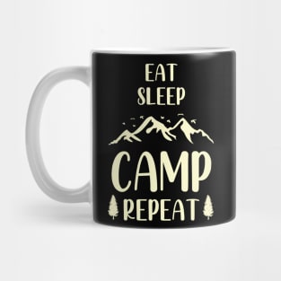 Eat, Sleep, Camp, Repeat. Mug